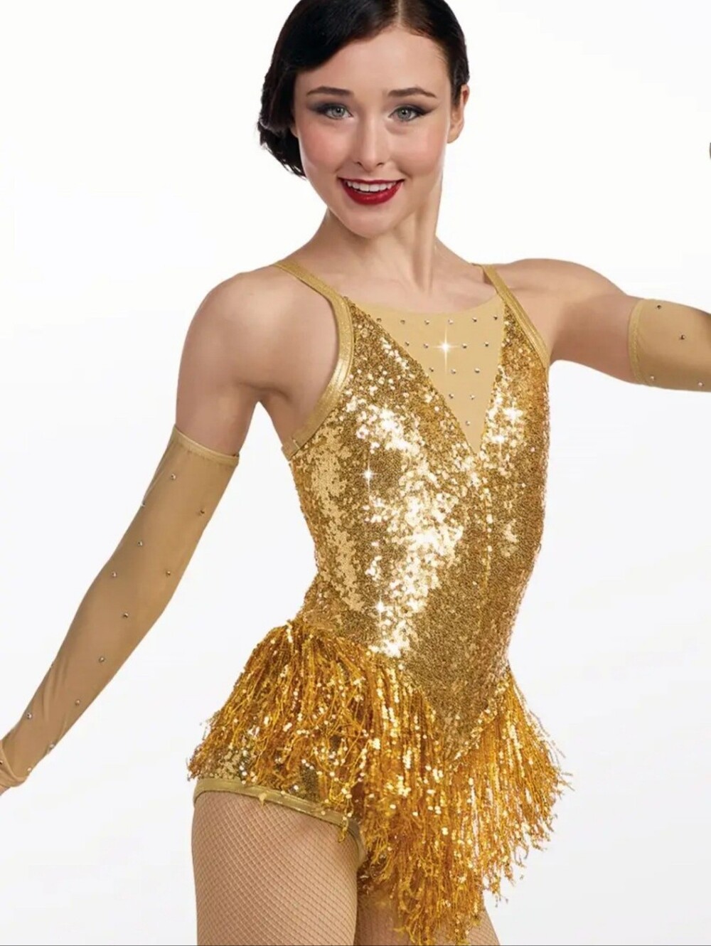 Weissman Little Swing Silver Fringe Jazz Costume